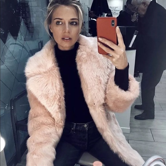 ZARA Soft pink long coat - Picture 4 of 9